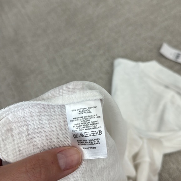 NEW NWT Ann Taylor modal blend Mock Neck Tank top white - Picture 5 of 5